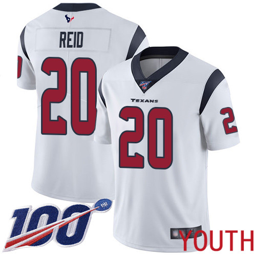 Houston Texans Limited White Youth Justin Reid Road Jersey NFL Football #20 100th Season Vapor Untouchable->youth nfl jersey->Youth Jersey